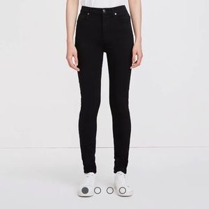 7 for all man kind  SLIM ILLUSION LUXE HIGH WAIST SKINNY IN BLACK size 25